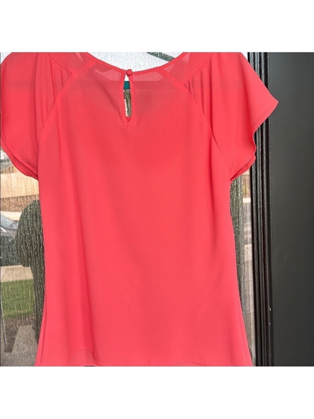 Express Women's Coral Blouse - Picture 6 of 6